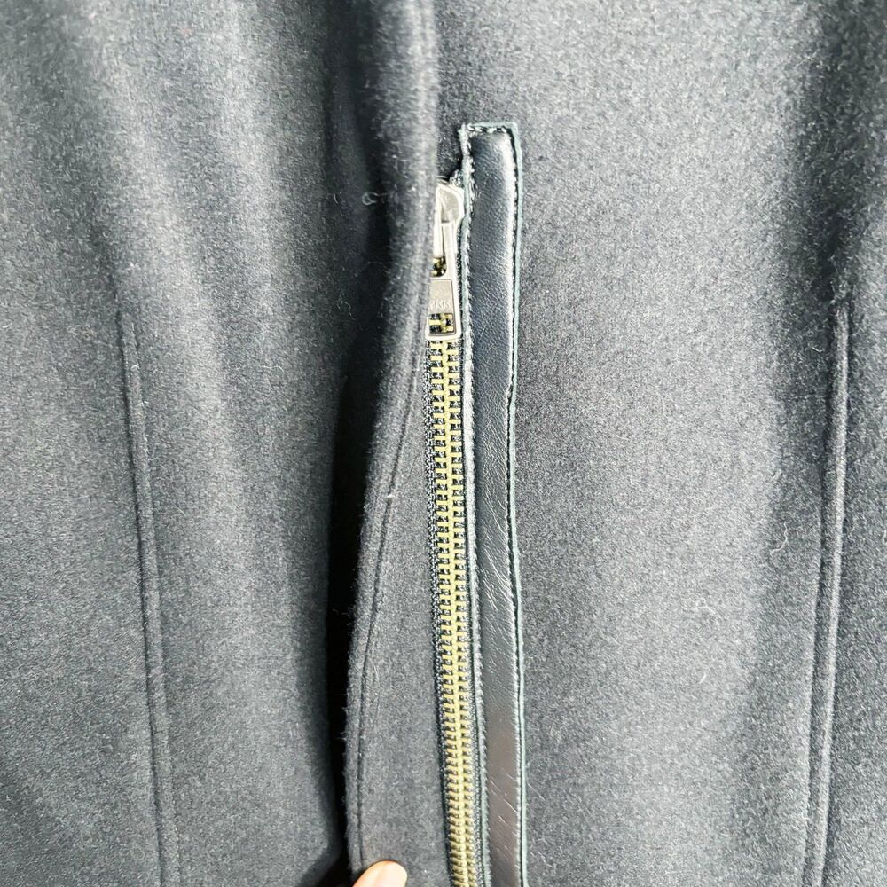 Helmut Lang Leather Wool Coat - Picture 6 of 9